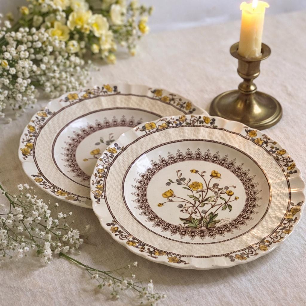 キッチン・食器 希少品！Spode Fine Bone China ARCADIAシリーズ 4枚