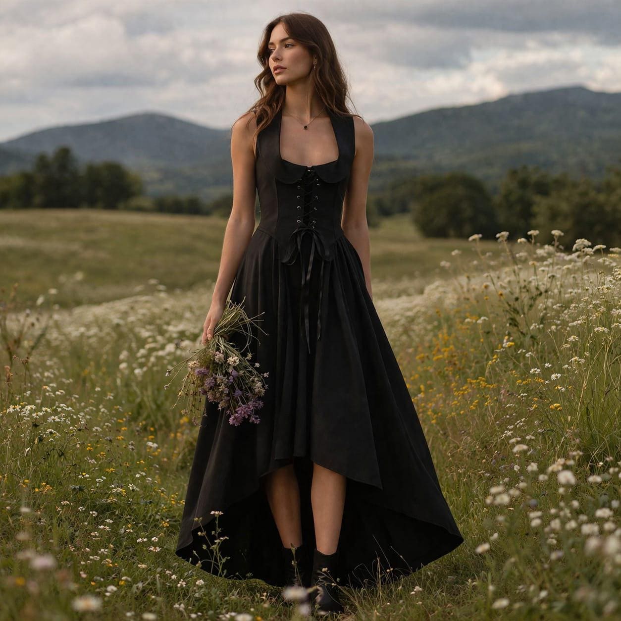 Lace up Tiered Maxi Dress - Etsy