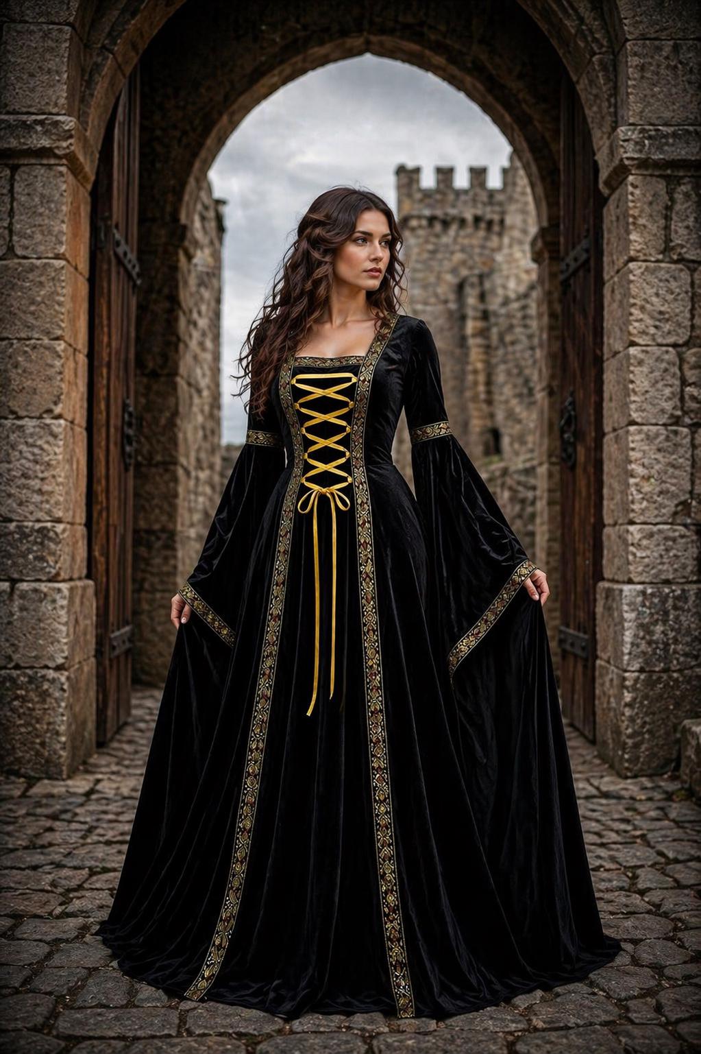 Black Renaissance Dress - Etsy