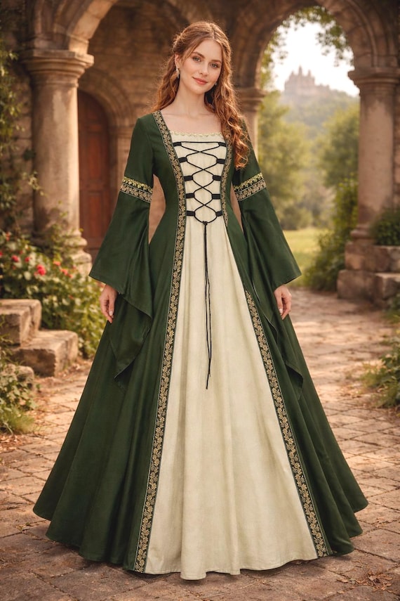medieval lace up dress Amazon.com: Scarlet Darkness Women Renaissance Costume Floral Lace Up Bell Sleeve Peasant Medieval Fairy Dress Black 10 : Clothing, Shoes & Jewelry