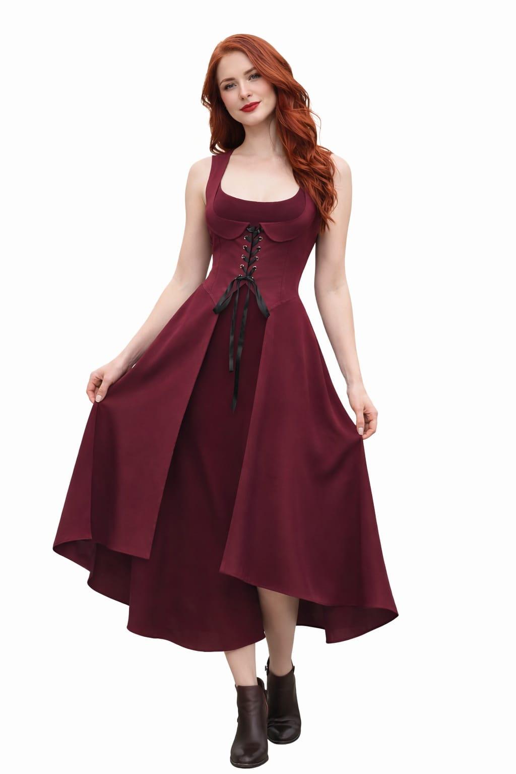 Burgundy Witch Dress - Etsy Burgundy Witch Dress - Etsy