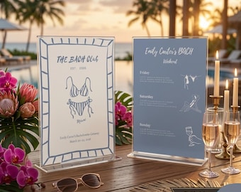Bach Club Itinerary Beach Bachelorette Weekend Itinerary Swim Italian Theme Bach Party Capri Bachelorette Invite Bach Party Beach Theme Hen