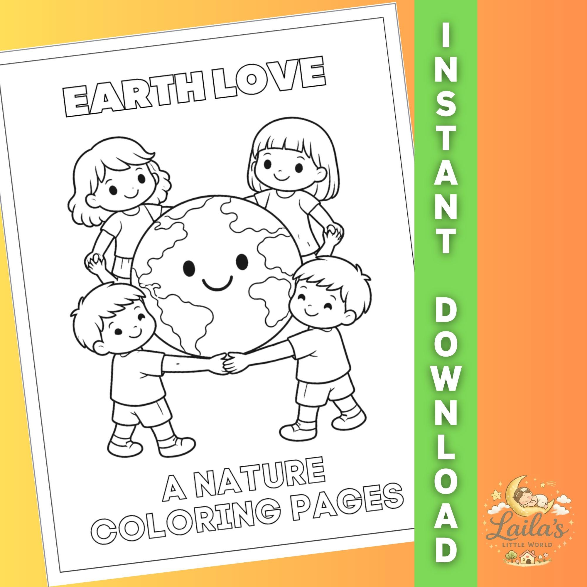 Nature Coloring Pages for Kids – Environmental Learning Activity (21