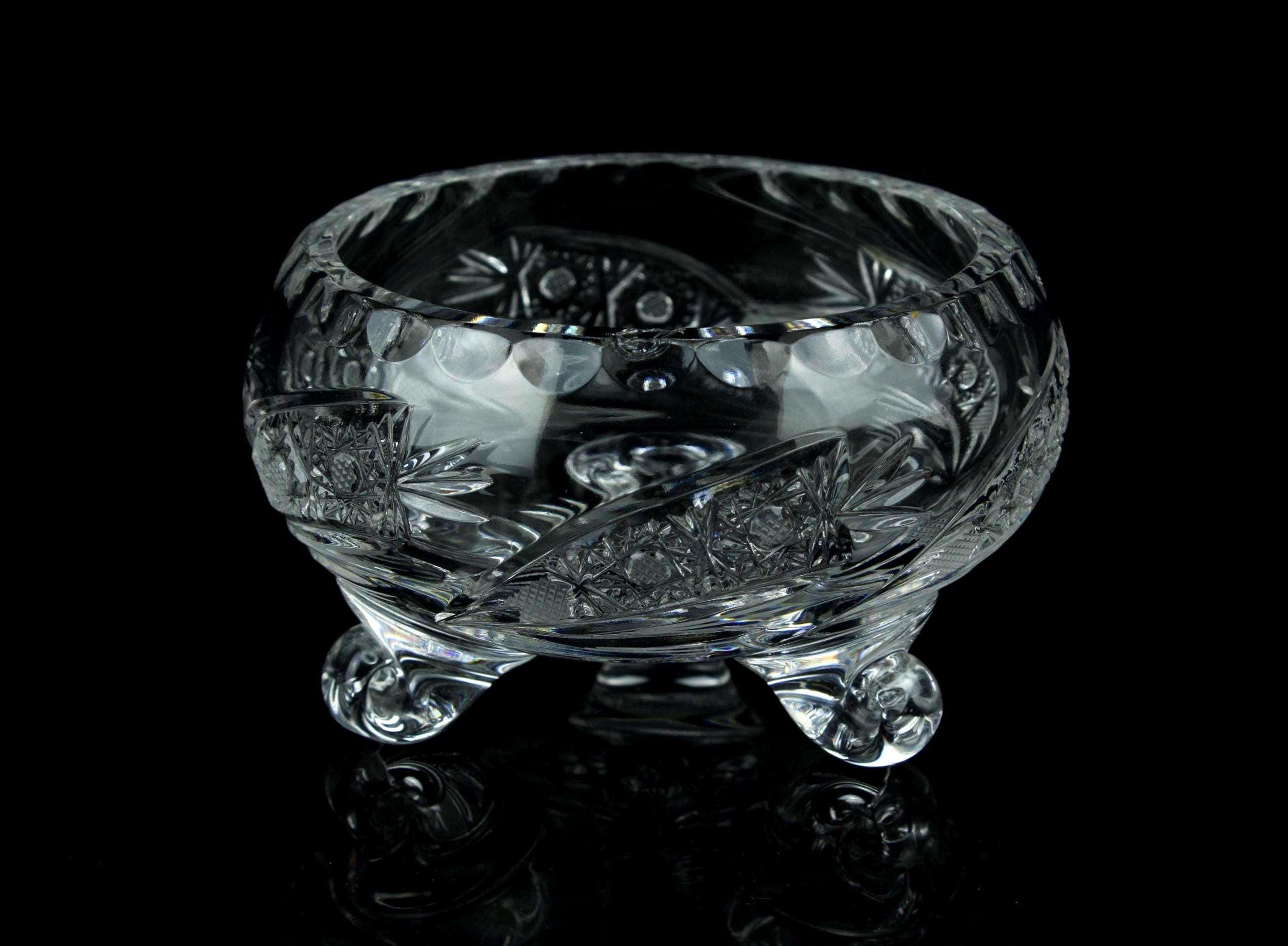 Plateau Serviteur En Verre Ciselé - 4 Compartiments, Transparent