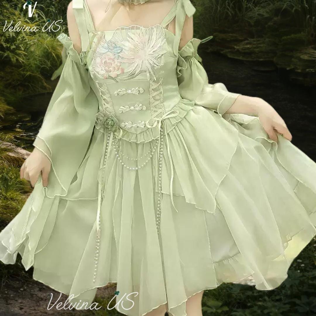 green anime dress Green Anime Dress