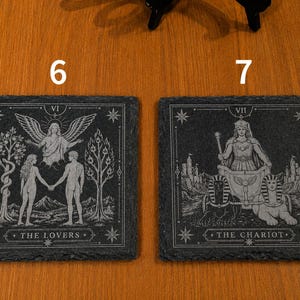 Tarot Major Arcana Witchy slate coaster and display set image 5