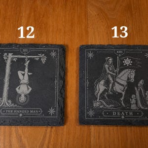 Tarot Major Arcana Witchy slate coaster and display set image 8