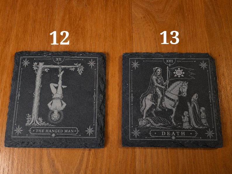 Tarot Major Arcana Witchy slate coaster and display set image 8