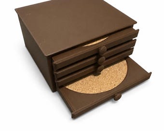 Coaster Dresser Set with Engineered Click Mechanism (Set of 4)