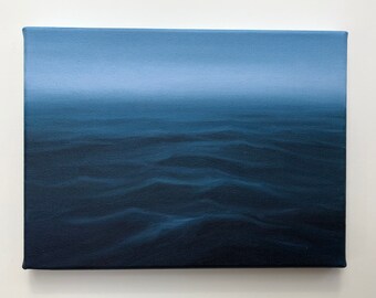 Original 9" x 12" oil painting on canvas, waterscape, seascape, ocean art, coastal art.