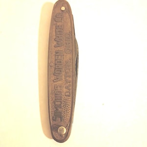 Circa 1922-28 Advertising Ring Pocket Knife Simonds Worden White Co Dayton Ohio