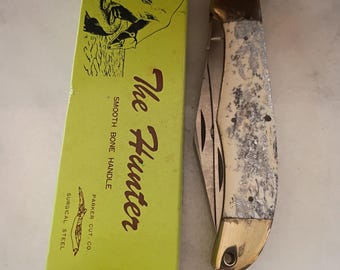 Parker Cut Co Surgical Steel Japan Stag Wildlife Series The Hunter Folding Hunter Knife