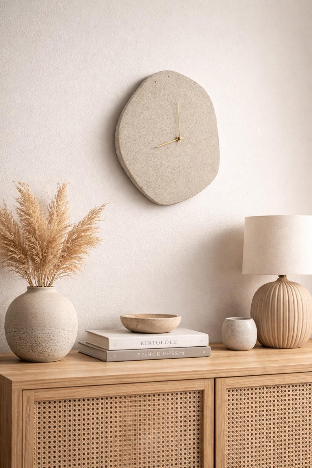 Minimalist Concrete Wall Clock - Etsy