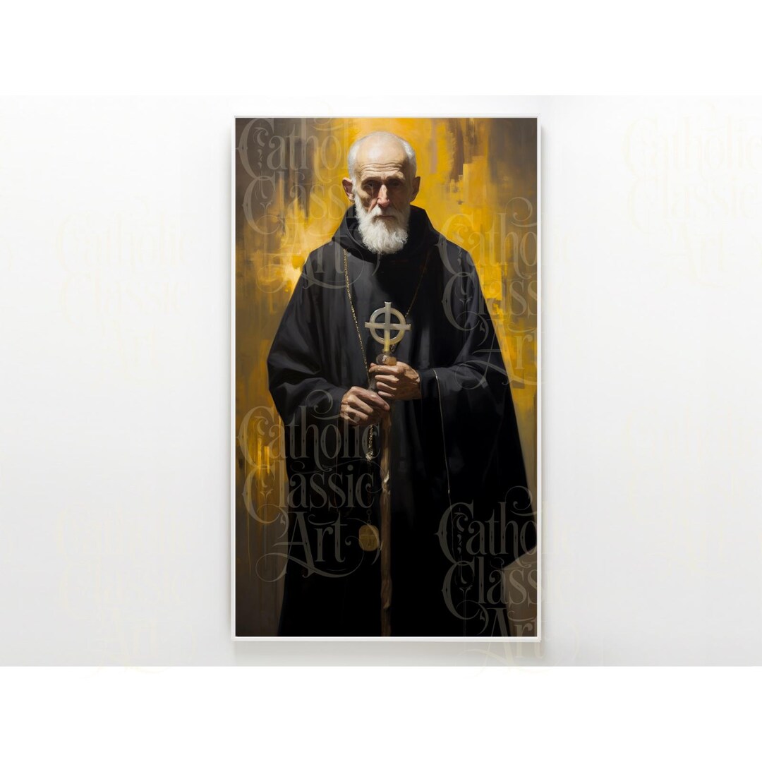 St. Benedict of Nursia Canvas Print - Etsy