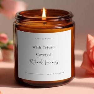 Wish Tricare Covered Retail Therapy Military Spouse Candle Gift, Navy Army Airforce Humor, Deployment Present, Veteran Family Soy Decor