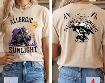 Allergisch Gegen Sonnenlicht Halloween PNG Lustig Spooky Goth Png Schwarz Weiß Alt sarkastischer Goth Hoodie Bat Goth Sommer, Kapuzenspiel, gruselige Bäume