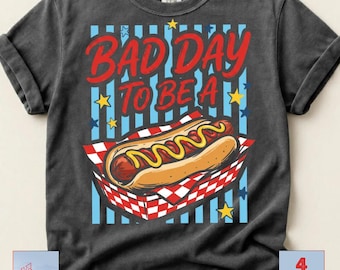 Bad Day To Be A Hot Dog Png, Fourth Of July Png, 4th Of July Png, Summer Bbq Png, Retro Hot Dog Png, Striped Patriotic Png, Funny Hot Dog