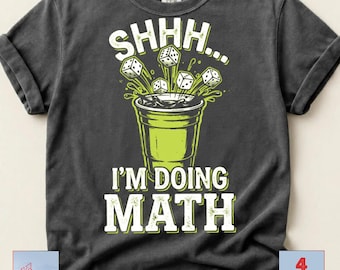 Im Doing Math PNG Funny Drinking Game Digital Download Dice Red Solo Cup Sublimation Clipart Cricut Cut File Retro Graphic Tee,Dice Game png
