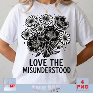Love The Misunderstood PNG,Misunderstood Animals Png Bundle | Retro Spooky Animals PNG |Cute Bat Spider Snail Worm Frog Salamander Rat Shirt