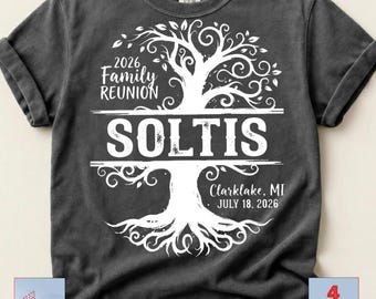 Split Tree Monogram SVG, Family Reunion 2026 PNG, Custom Family Crest Design, Family Tree Silhouette, Cut File for Cricut, Digital Download