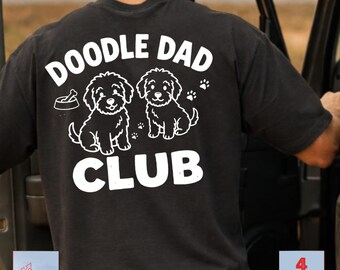 Personalized Doodle Dad Club PNG, Mini Aussiedoodle Dog PNG, Dog Lover PNG, Gift For Dog Dads, Custom New Dog Dad Tee