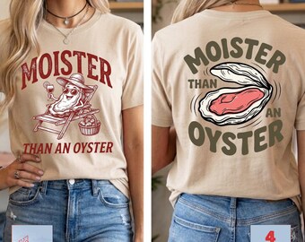 Feuchter als eine Auster PNG, Retro lustige Grafik Png, einzigartige Humor png, coole Geschenkidee, trendige Freizeitkleidung, lustige Kleidung, lustiger Fisch-Liebhaber