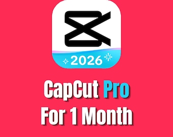 CapCut Pro 1-Monats-Abonnement | CapCut Pro Amtliche | Voller Zugriff Videobearbeitung, kein Wasserzeichen | Schnelle 2-4 Stunden digitale Lieferung