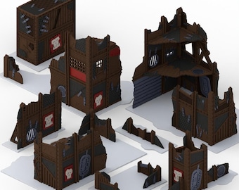 Foldable Terrain for Sci-Fi Tabletop Battles -Greenskin-