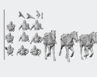 Jaeger Cavalry Miniatures: 5 Models, 14k Resin, Highly Detailed, Ready-to-Paint