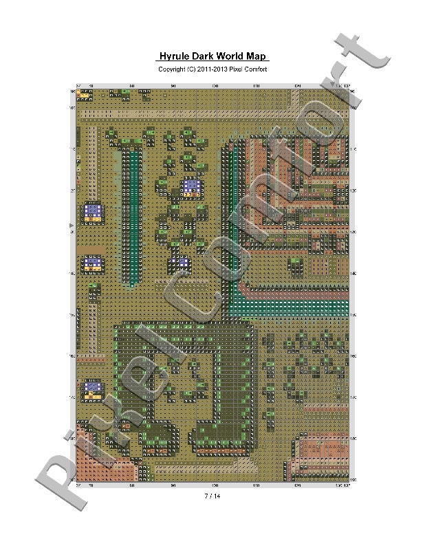 Hyrule Dark World Map Cross Stitch Pattern - Etsy