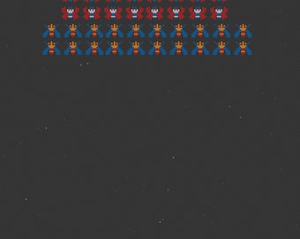 Galaga Level 1 Cross stitch pattern