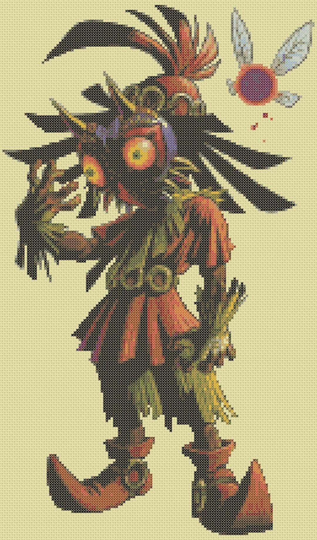 Skull Kid Wearing Majora's Mask Cross Stitch Pattern - Etsy