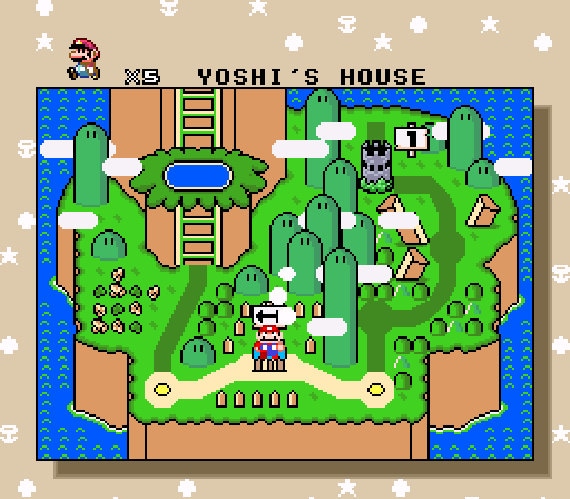 yoshiページ Super Mario World Yoshi Island Level Cross Stitch Pattern - Etsy
