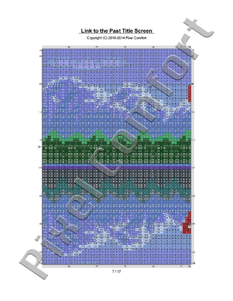 The Legend of Zelda: Link to the Past Title Screen pattern image 4