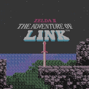 Zelda II: The Adventure of Link Title Screen cross stitch pattern