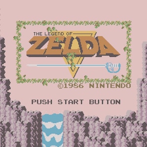 Legend of Zelda title screen cross stitch pattern