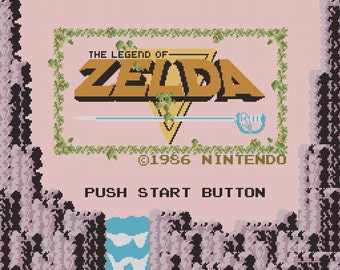 Legend of Zelda title screen cross stitch pattern