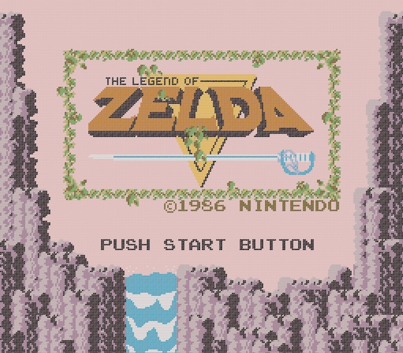 zelda オーダーページ Legend of Zelda Title Screen Cross Stitch Pattern - Etsy