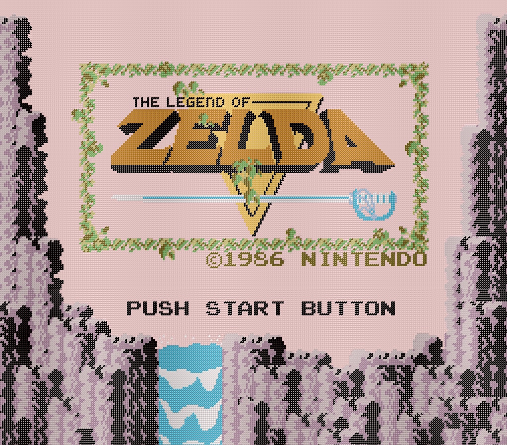 Legend of Zelda Title Screen Cross Stitch Pattern - Etsy
