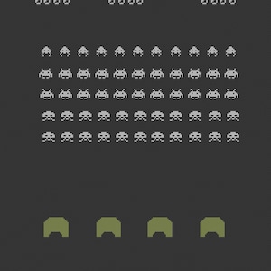 Space Invaders cross stitch pattern