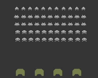 Space Invaders cross stitch pattern