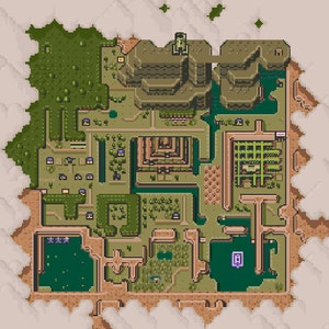 Hyrule Weltkarte Kreuzstich Stickvorlage