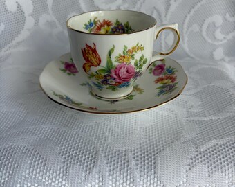 Vintage Salisbury Bone China Teacup Saucer – Jon Roth Floral Design, England