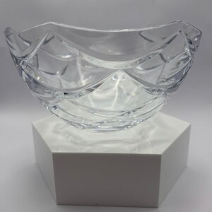 Fabergé Cut Crystal Bowl • 7 Inch Vintage Crystal Bowl • Etched Cut Glass Faberge Decor • Heavy Lead Crystal Dish • Collectible Luxury Cryst