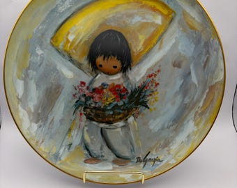 DeGrazia "The Flower Boy" Collector Plate – Limited Edition Southwest Art Collectible