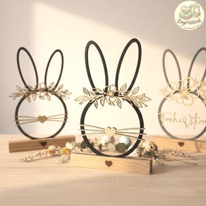 Osterhase Holz & 3D Druck modern – Minimalistische Osterdeko Skandi Stil