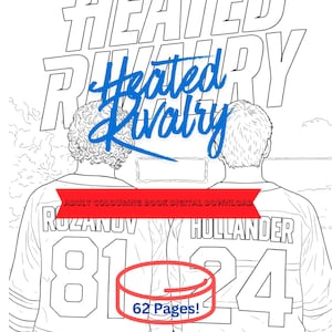 Heated Rivalry Coloring Pages - 62 Unique Designs Inspired Everyone's Favourite Hockey Couple! (Digital Art Download)