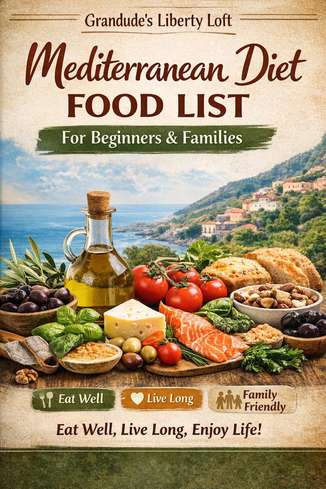 Mediterranean Diet Food List Printable PDF for Beginners Families ...
