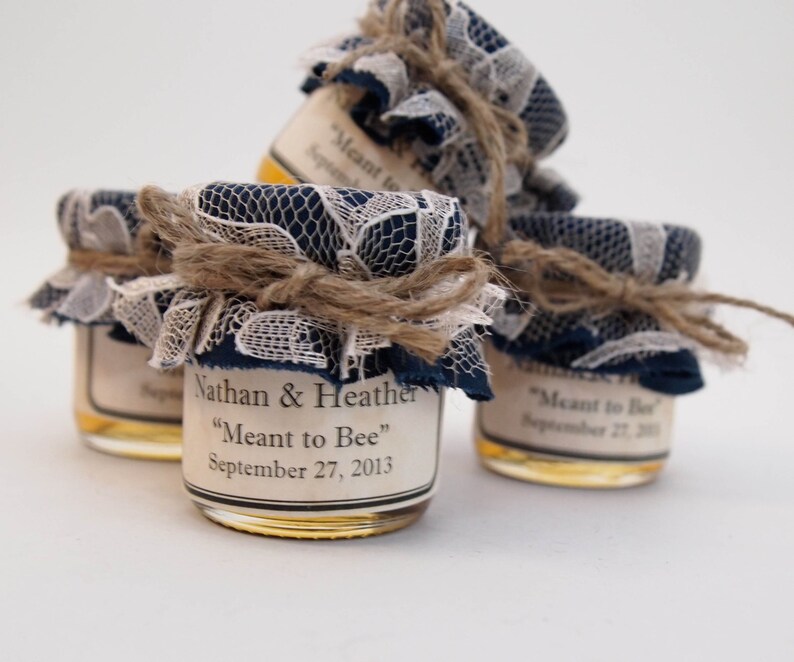 100 Mini Mason Jar Wedding Favors Dressed in Brown Lace and Etsy