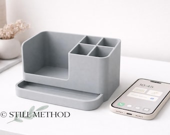 Minimalist Desk Organizer STL File | 3D Printed Storage (Digital Download)